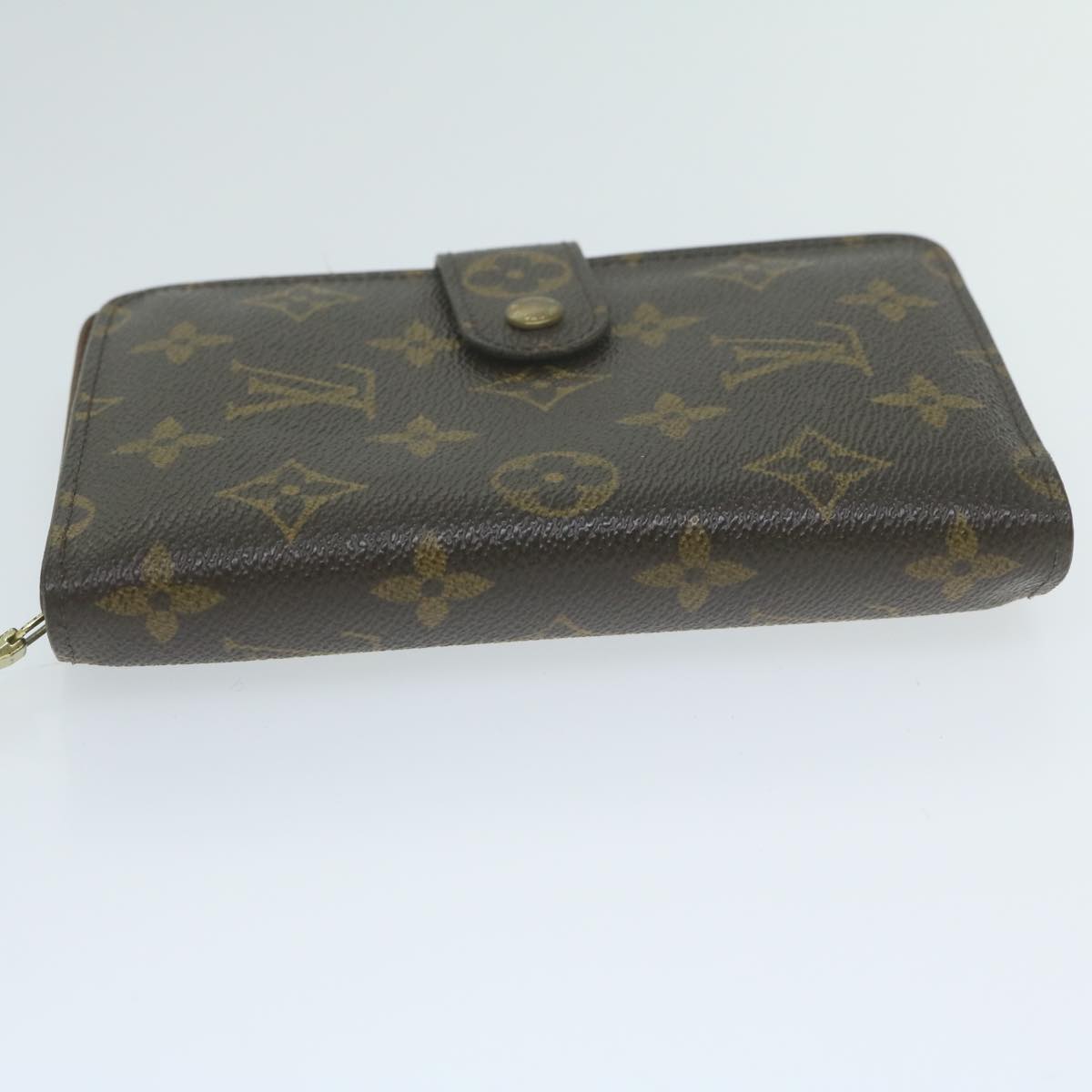 LOUIS VUITTON Monogram Porto Papie Zip Wallet M61207 LV Auth 64626