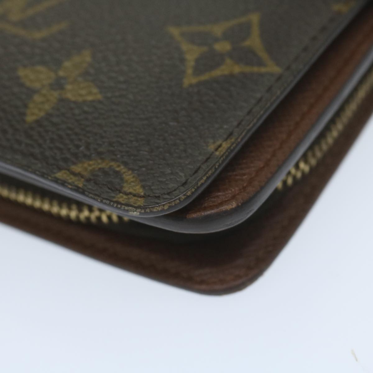 LOUIS VUITTON Monogram Porto Papie Zip Wallet M61207 LV Auth 64626