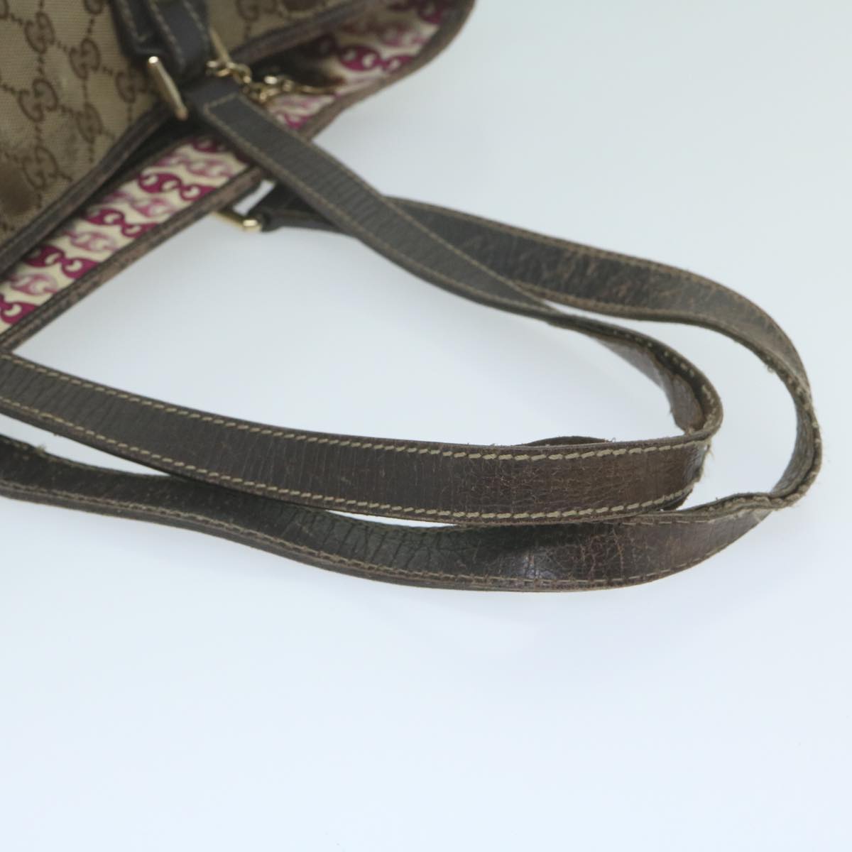 GUCCI GG Canvas Tote Bag Beige 170898 Auth 64653