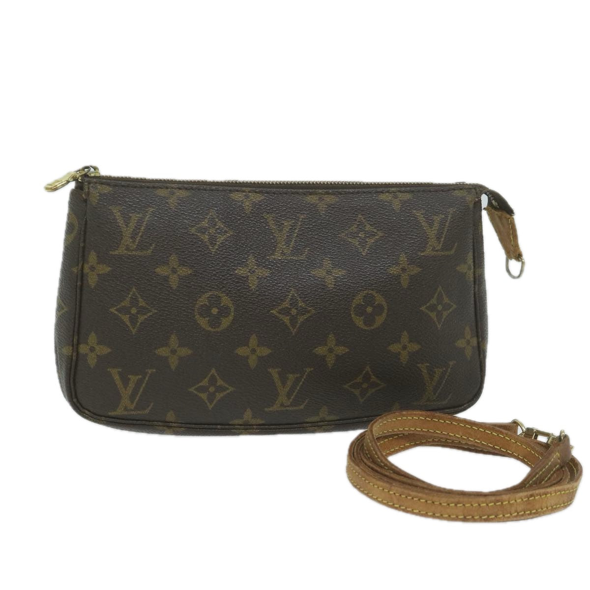 LOUIS VUITTON Monogram Pochette Accessoires Pouch M51980 LV Auth 64660