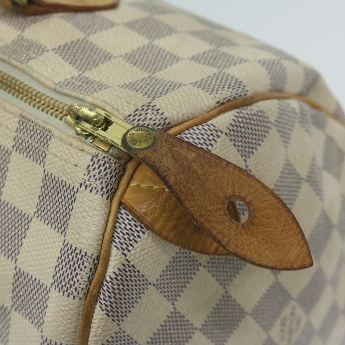 LOUIS VUITTON Damier Azur Speedy 30 Hand Bag N41533 LV Auth 64673