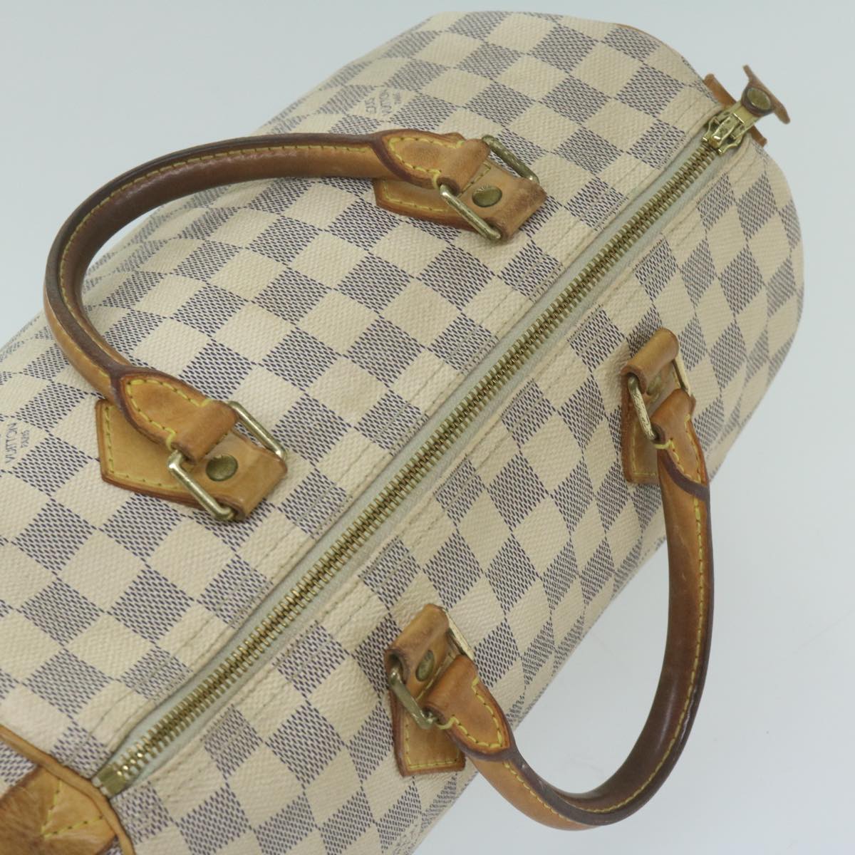 LOUIS VUITTON Damier Azur Speedy 30 Hand Bag N41533 LV Auth 64673