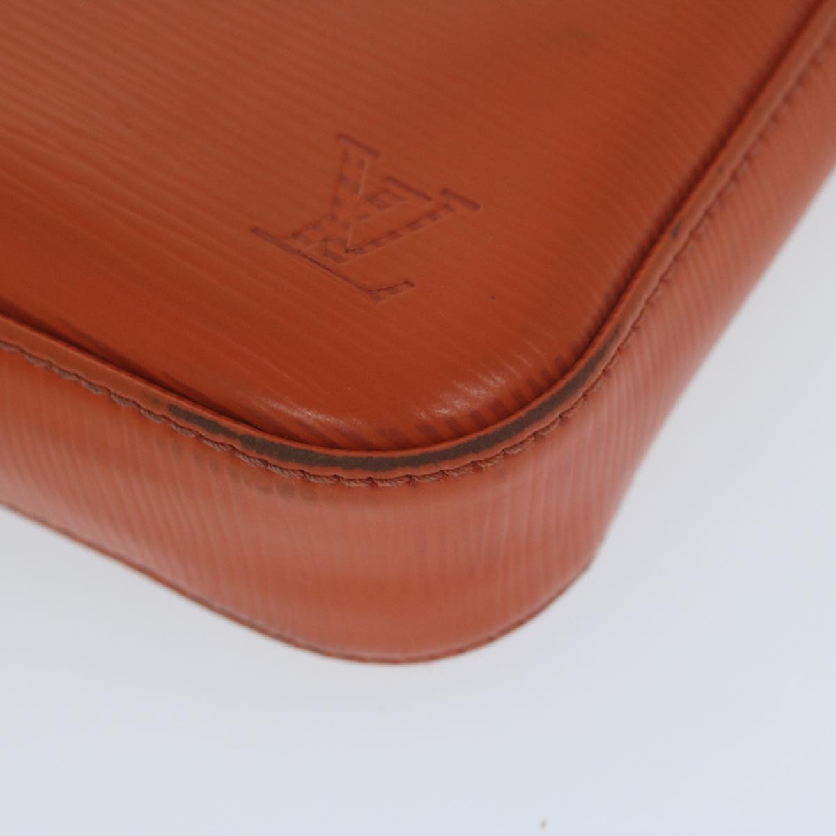 LOUIS VUITTON Epi Pochette Accessoires Pouch Orange Pimon M40778 LV Auth 64680