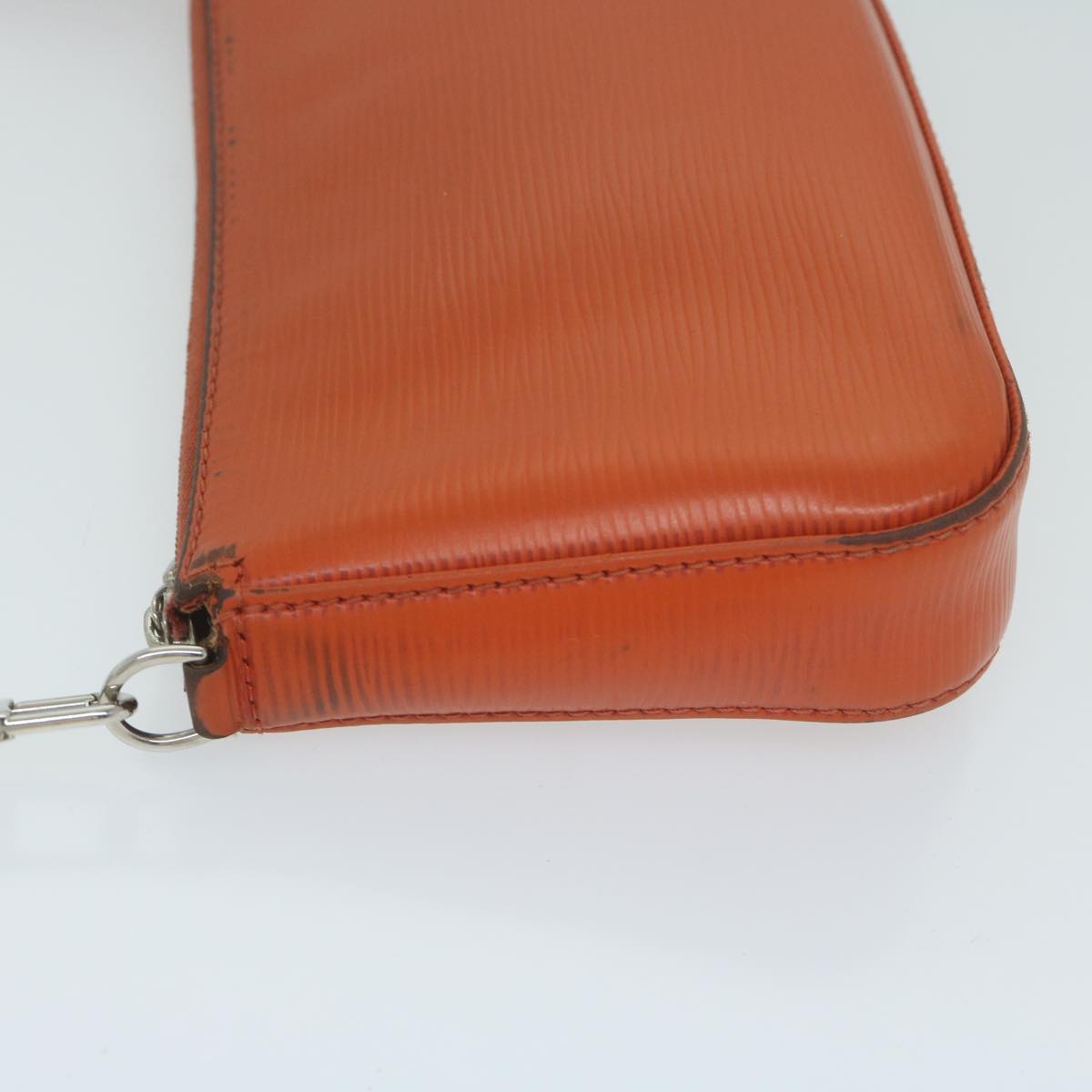 LOUIS VUITTON Epi Pochette Accessoires Pouch Orange Pimon M40778 LV Auth 64680