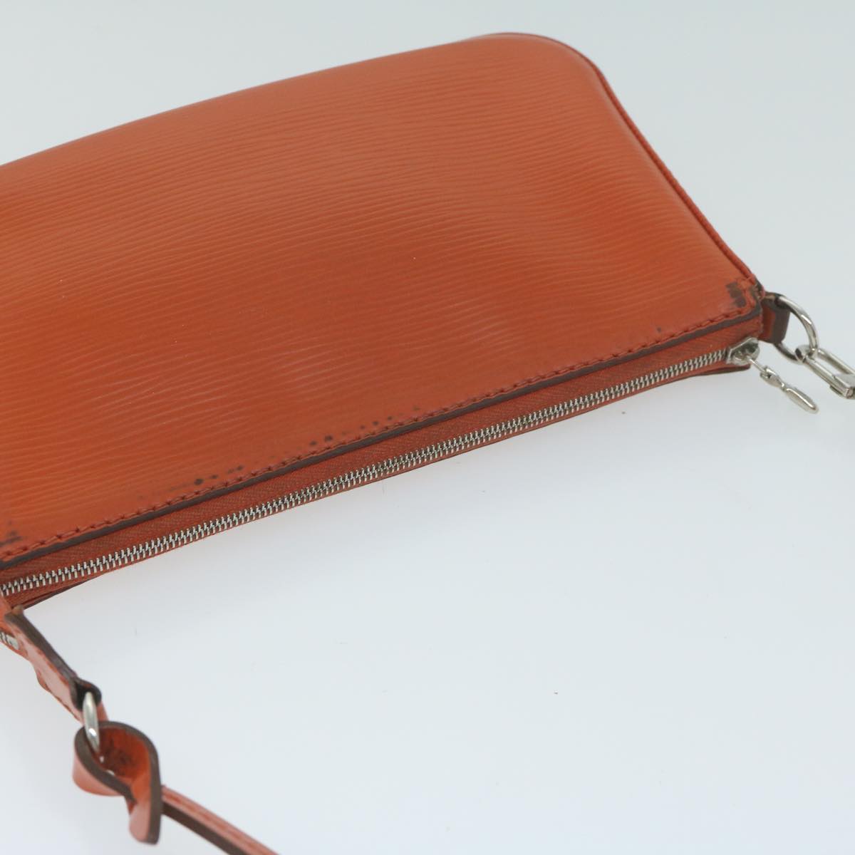 LOUIS VUITTON Epi Pochette Accessoires Pouch Orange Pimon M40778 LV Auth 64680