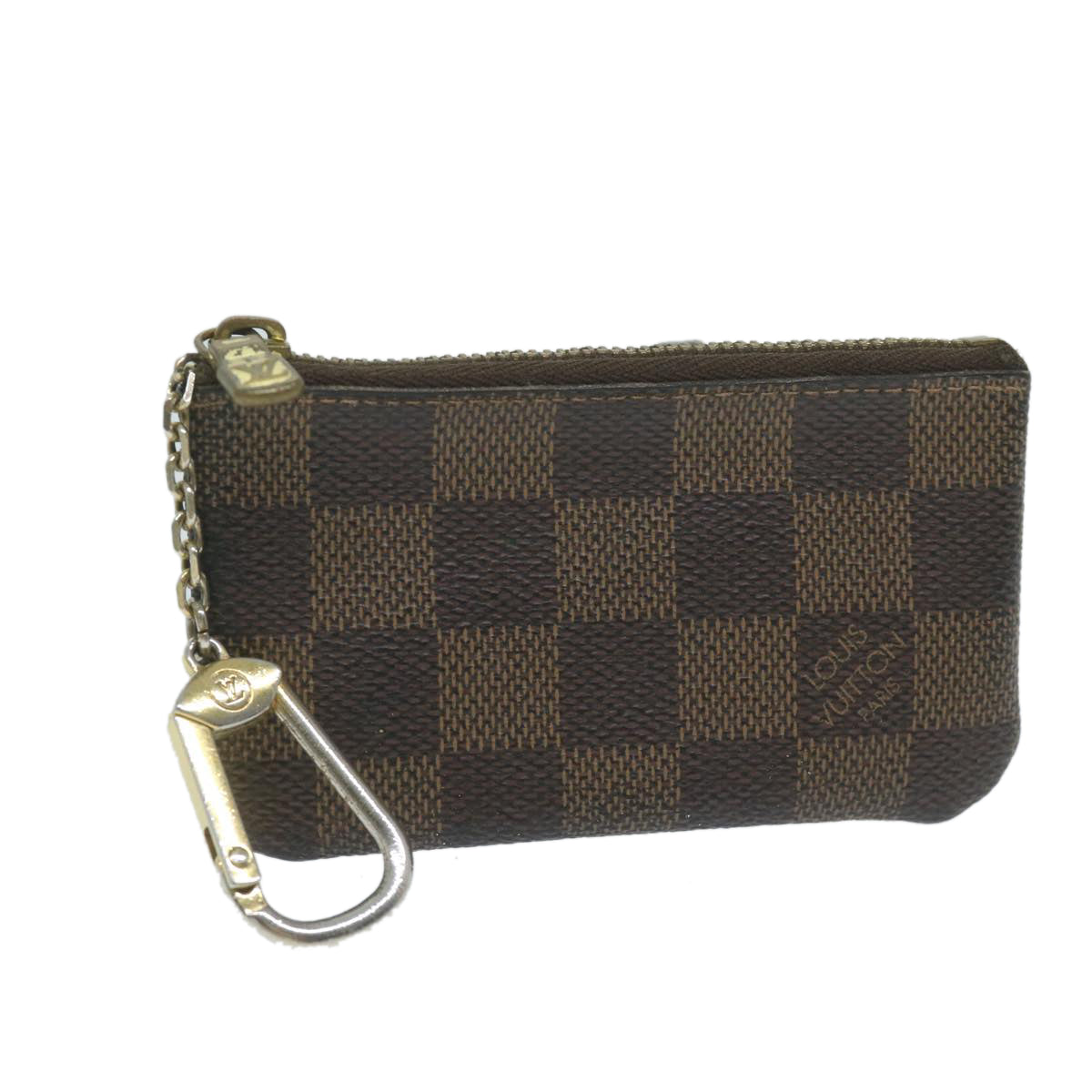 LOUIS VUITTON Damier Ebene Pochette Cles Coin Purse N62658 LV Auth 64688