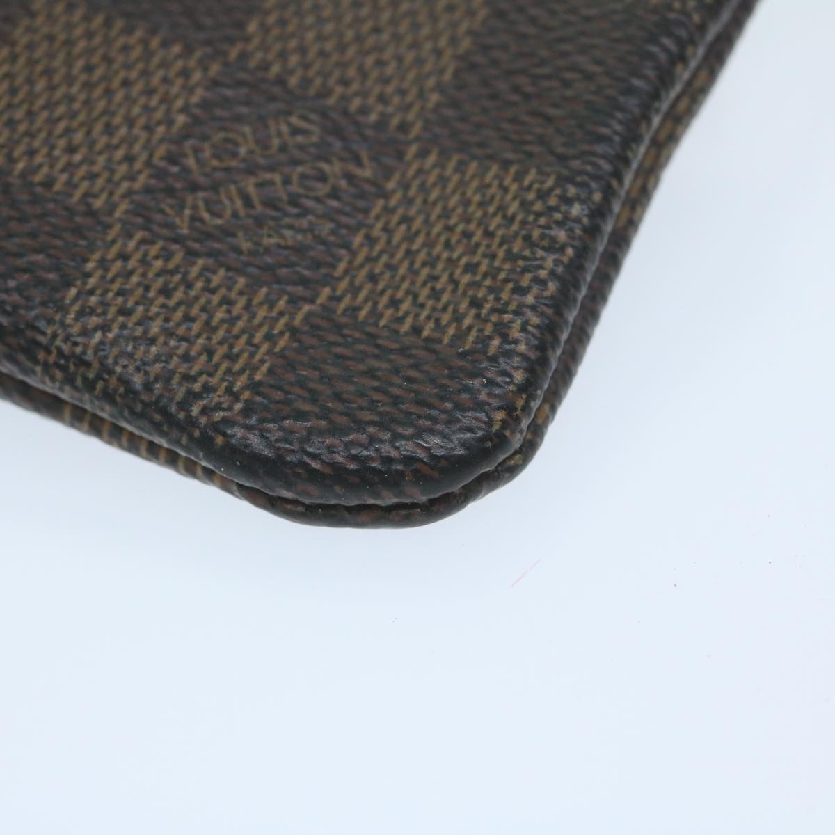 LOUIS VUITTON Damier Ebene Pochette Cles Coin Purse N62658 LV Auth 64688