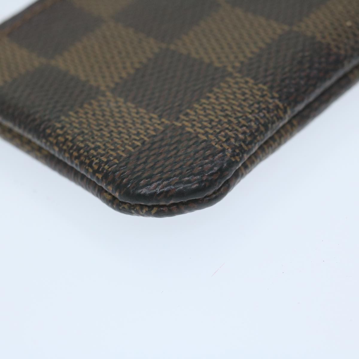 LOUIS VUITTON Damier Ebene Pochette Cles Coin Purse N62658 LV Auth 64688