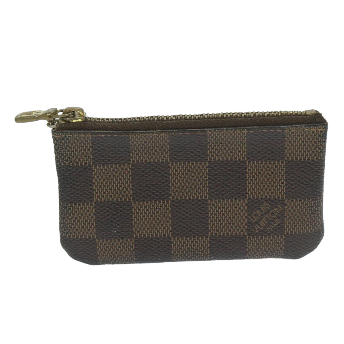 LOUIS VUITTON Damier Ebene Pochette Cles Coin Purse N62658 LV Auth 64688