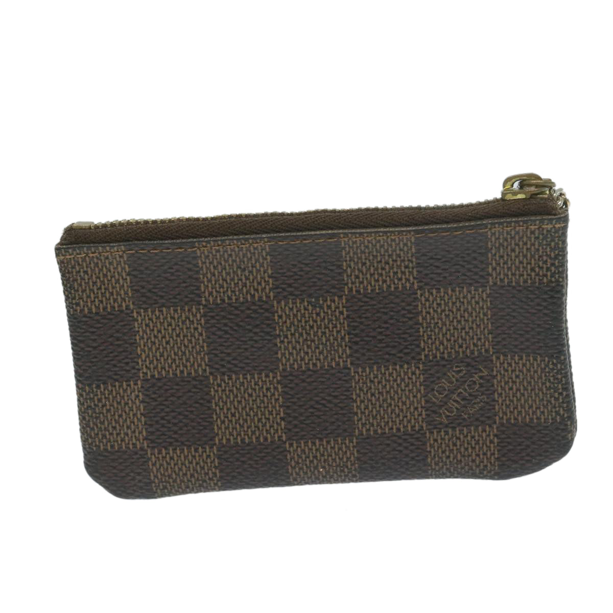 LOUIS VUITTON Damier Ebene Pochette Cles Coin Purse N62658 LV Auth 64688