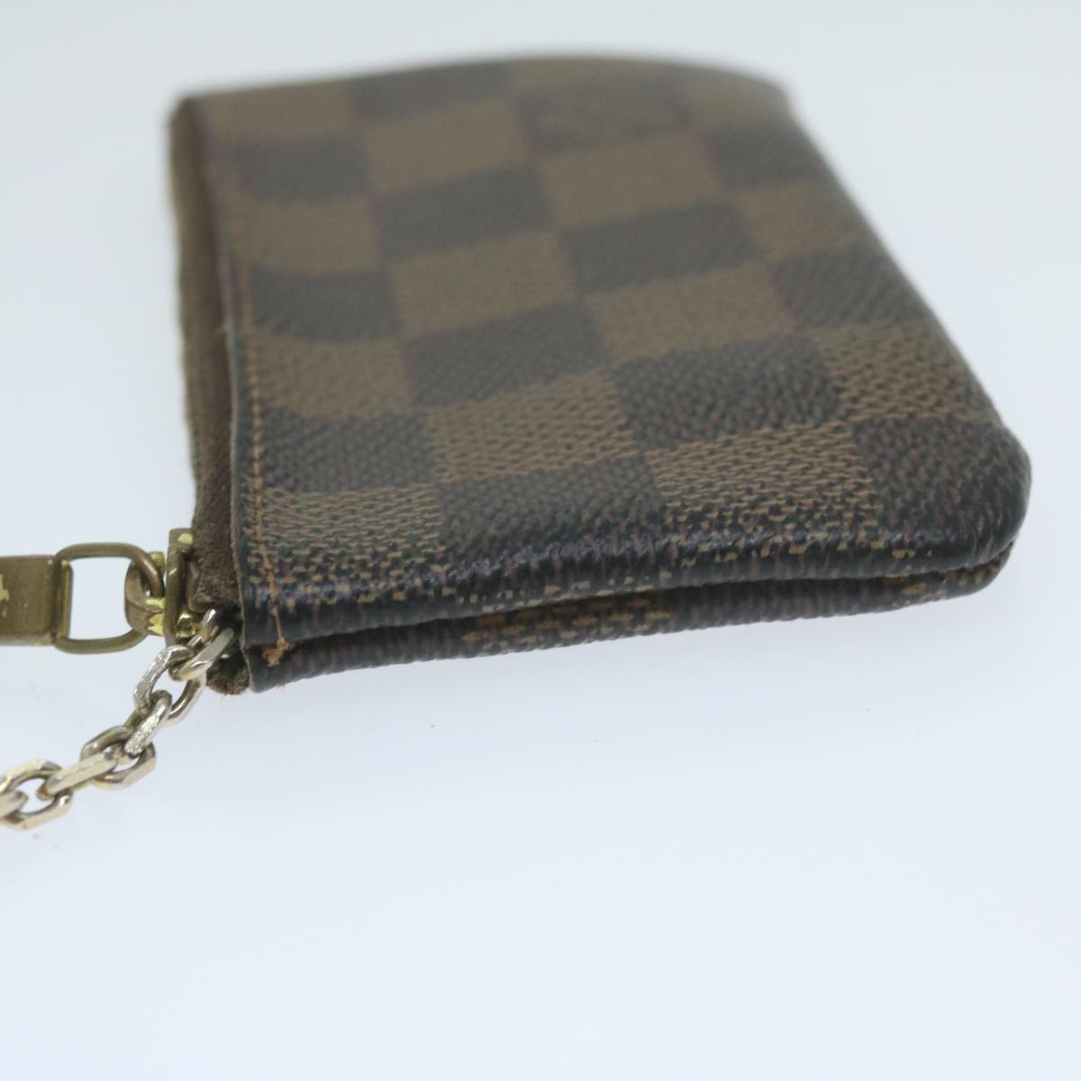 LOUIS VUITTON Damier Ebene Pochette Cles Coin Purse N62658 LV Auth 64688