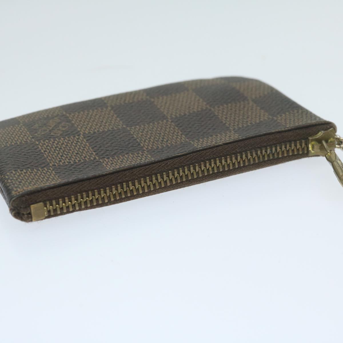 LOUIS VUITTON Damier Ebene Pochette Cles Coin Purse N62658 LV Auth 64688