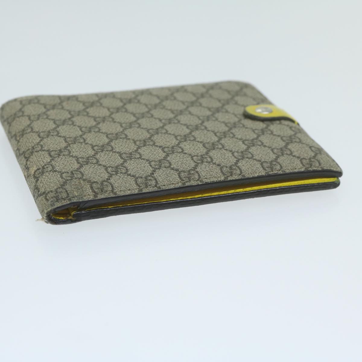 GUCCI GG Supreme Card Case Beige 365477 Auth 64694