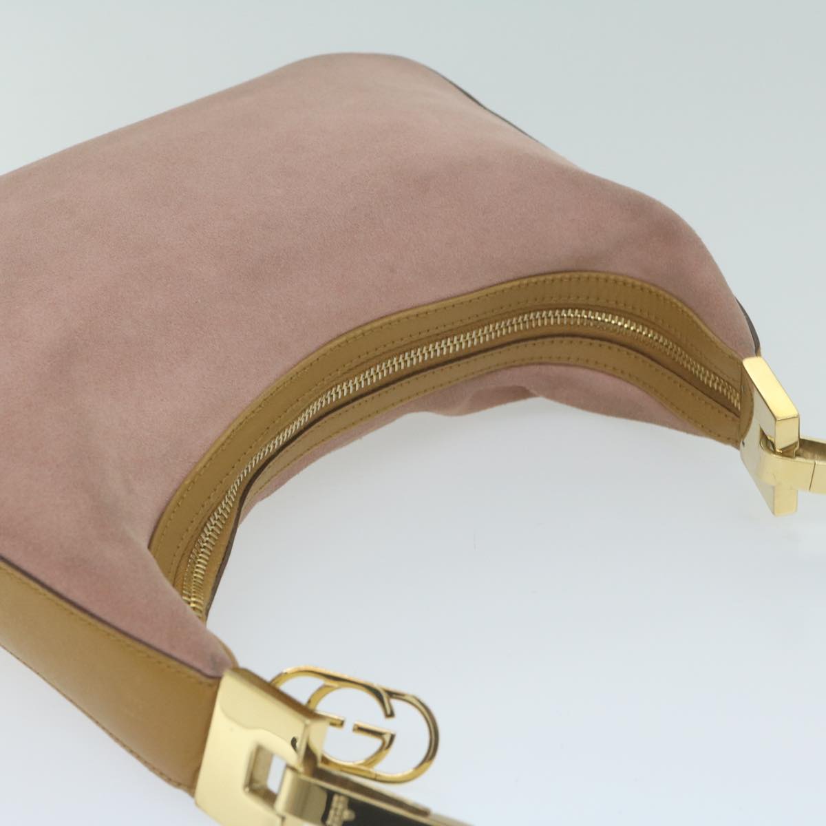 GUCCI Shoulder Bag Suede Pink 001 3812 2123 Auth 64714