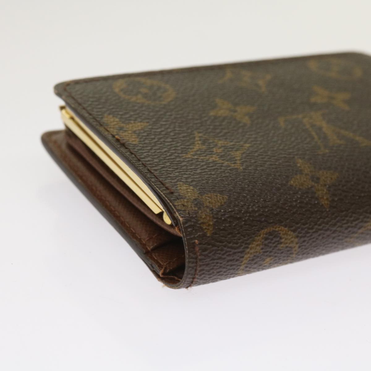 LOUIS VUITTON Monogram Porte Monnaie Billets Viennois Wallet M61663 Auth 64782