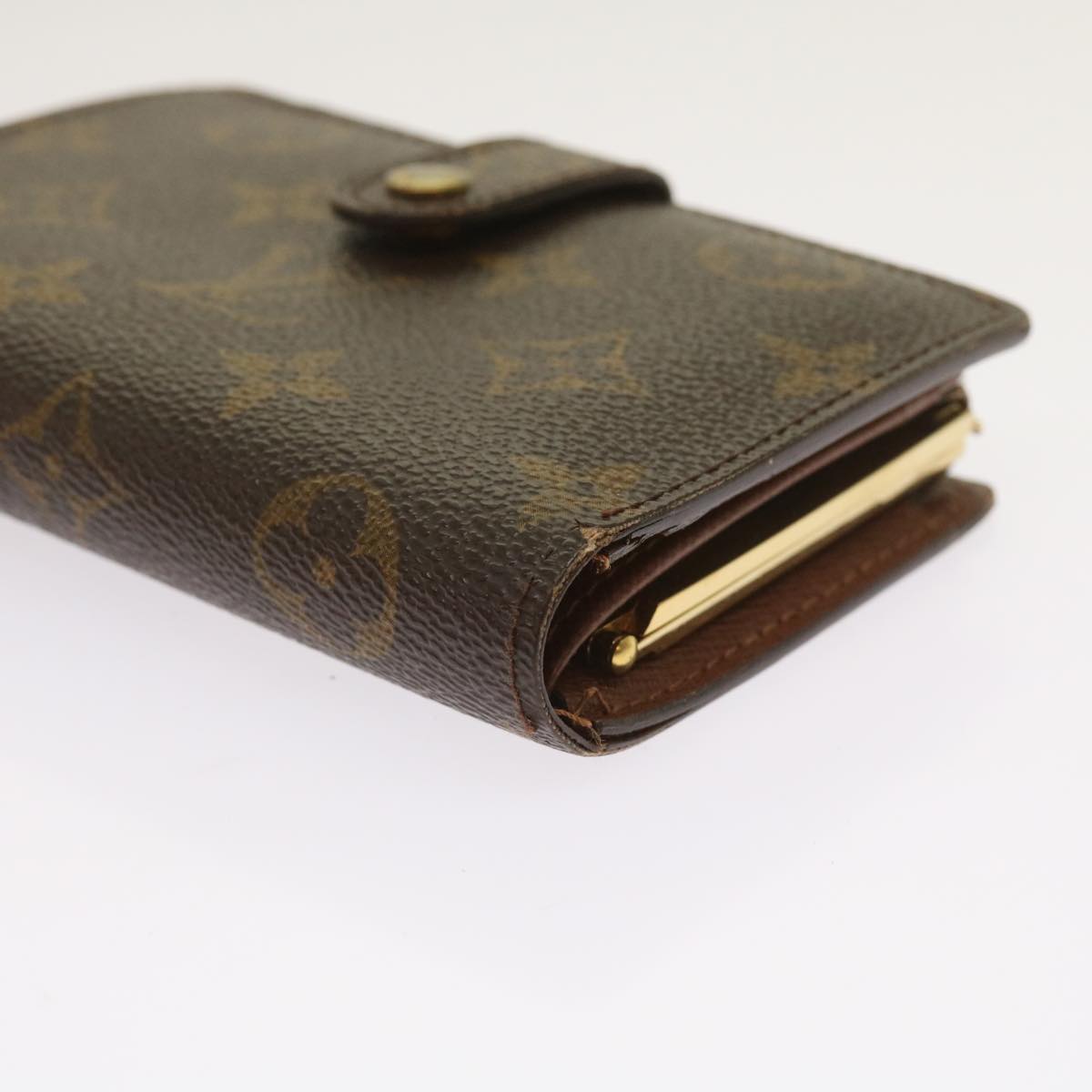 LOUIS VUITTON Monogram Porte Monnaie Billets Viennois Wallet M61663 Auth 64782