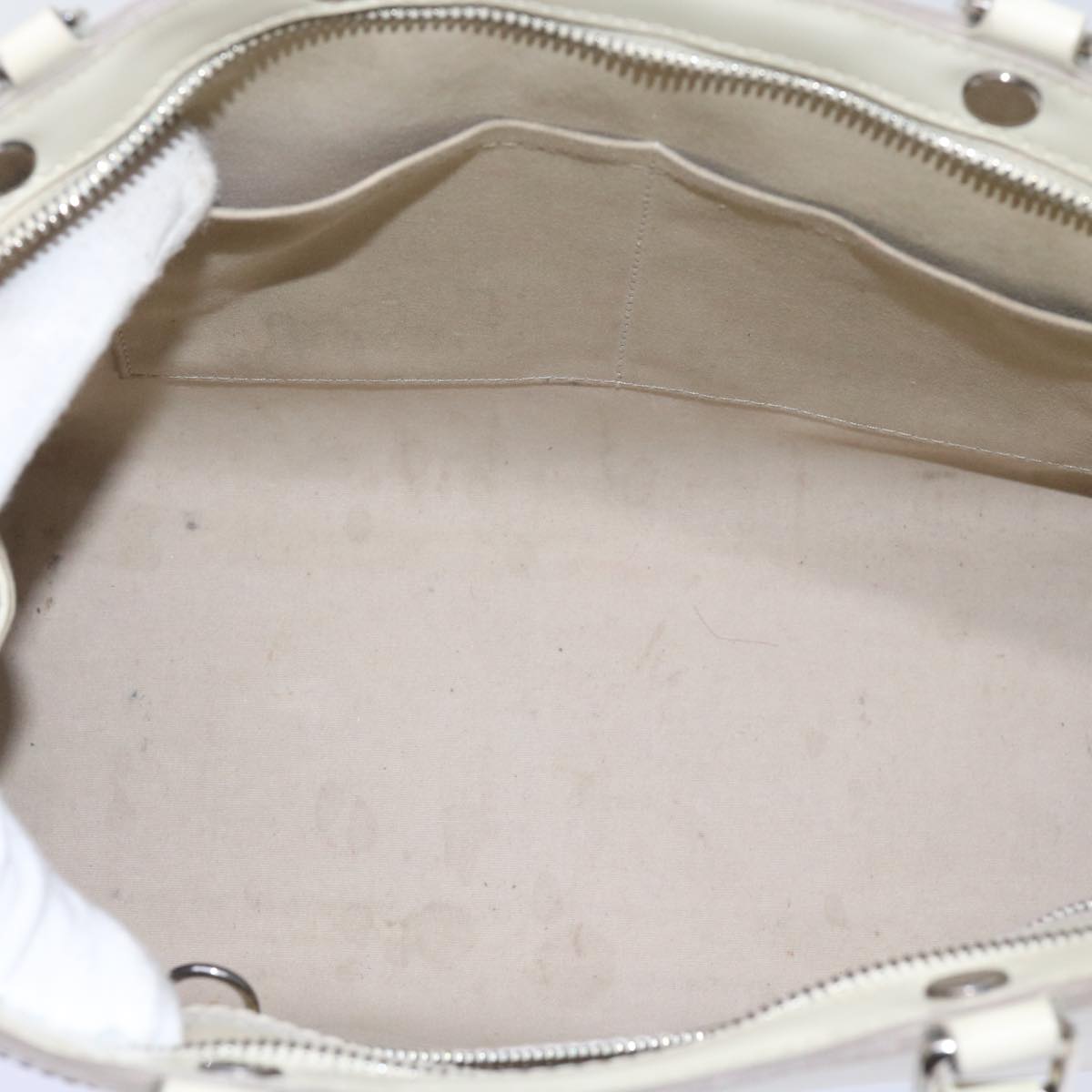 LOUIS VUITTON Epi Blair MM Hand Bag 2way White Yvoire M40330 LV Auth 64826