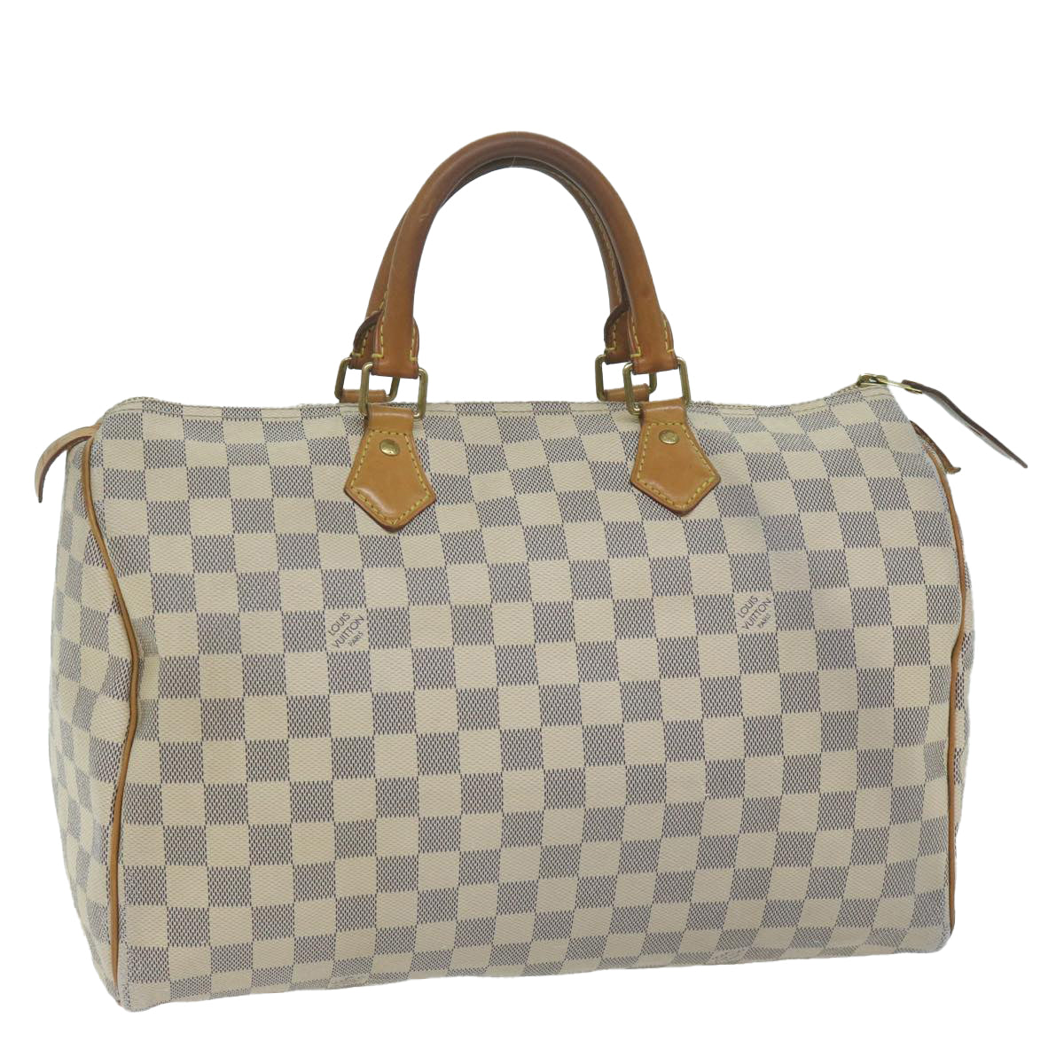 LOUIS VUITTON Damier Azur Speedy 35 Hand Bag N41535 LV Auth 64849