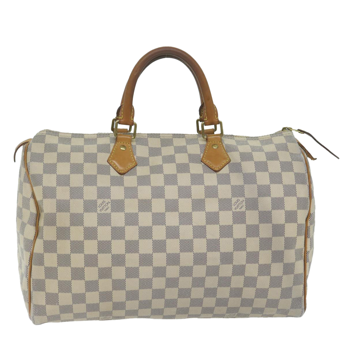 LOUIS VUITTON Damier Azur Speedy 35 Hand Bag N41535 LV Auth 64849