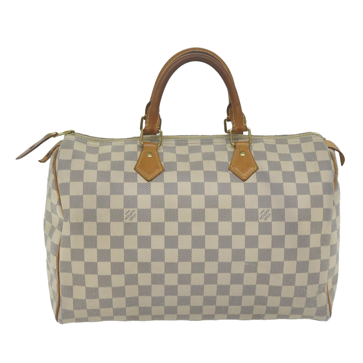 LOUIS VUITTON Damier Azur Speedy 35 Hand Bag N41535 LV Auth 64849