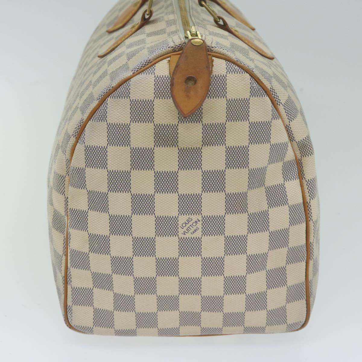 LOUIS VUITTON Damier Azur Speedy 35 Hand Bag N41535 LV Auth 64849