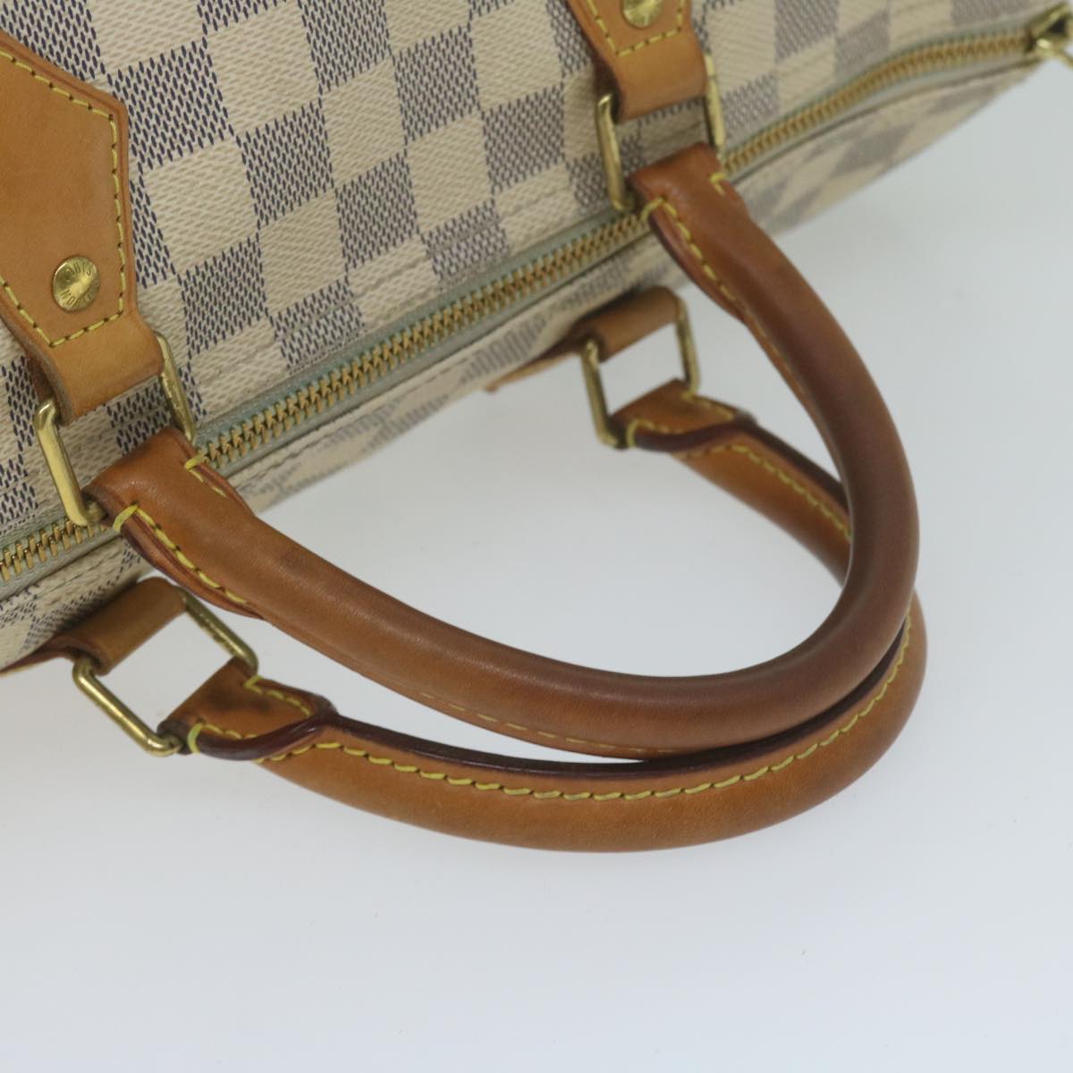 LOUIS VUITTON Damier Azur Speedy 35 Hand Bag N41535 LV Auth 64849