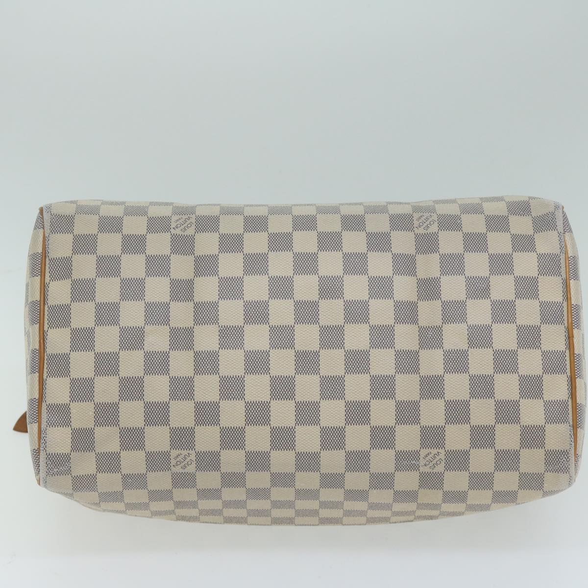 LOUIS VUITTON Damier Azur Speedy 35 Hand Bag N41535 LV Auth 64849