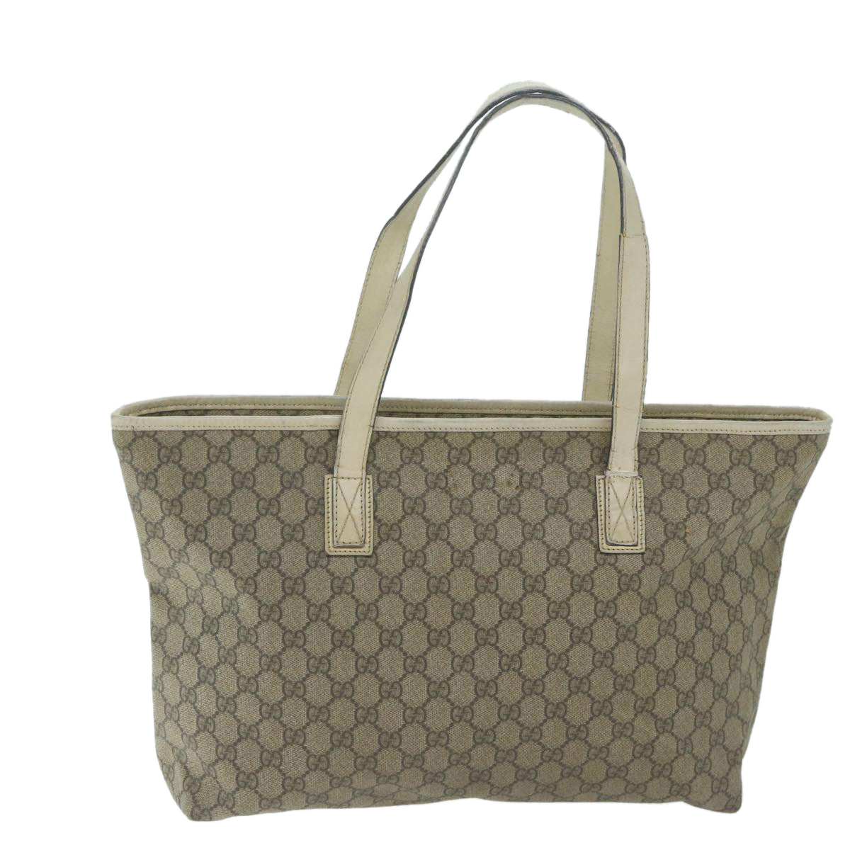 GUCCI GG Canvas Tote Bag Coated Canvas Beige Auth 64875