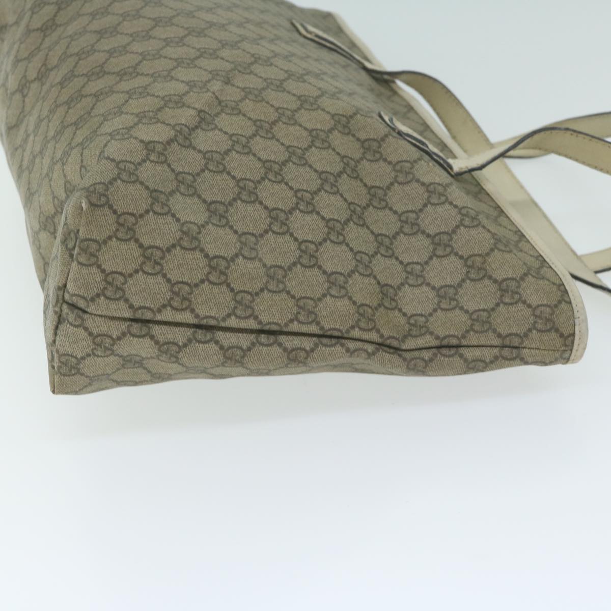 GUCCI GG Canvas Tote Bag Coated Canvas Beige Auth 64875