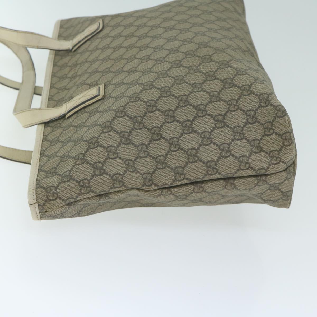 GUCCI GG Canvas Tote Bag Coated Canvas Beige Auth 64875