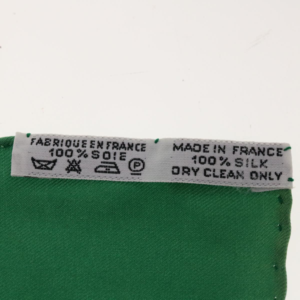 HERMES Carre 40 Quimporte le flacon Scarf Silk Green Auth 64886