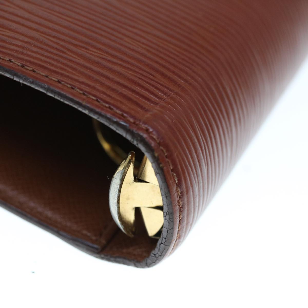 LOUIS VUITTON Epi Agenda MM Day Planner Cover Brown R20043 LV Auth 64901