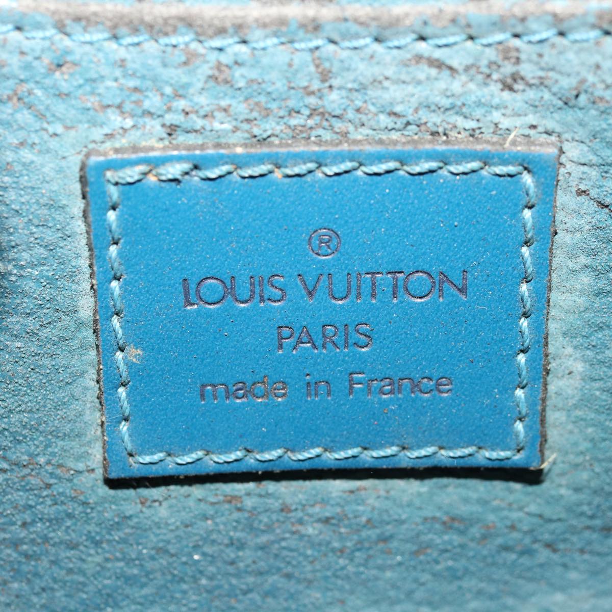 LOUIS VUITTON Epi Dauphine PM Pouch Blue M48445 LV Auth 64909