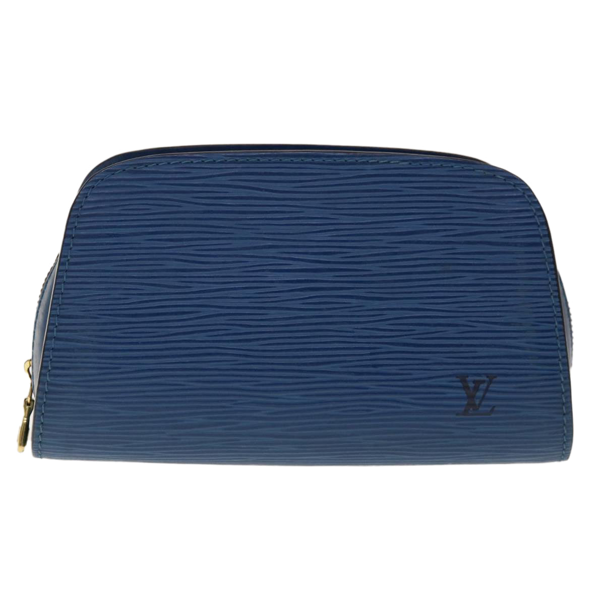 LOUIS VUITTON Epi Dauphine PM Pouch Blue M48445 LV Auth 64909