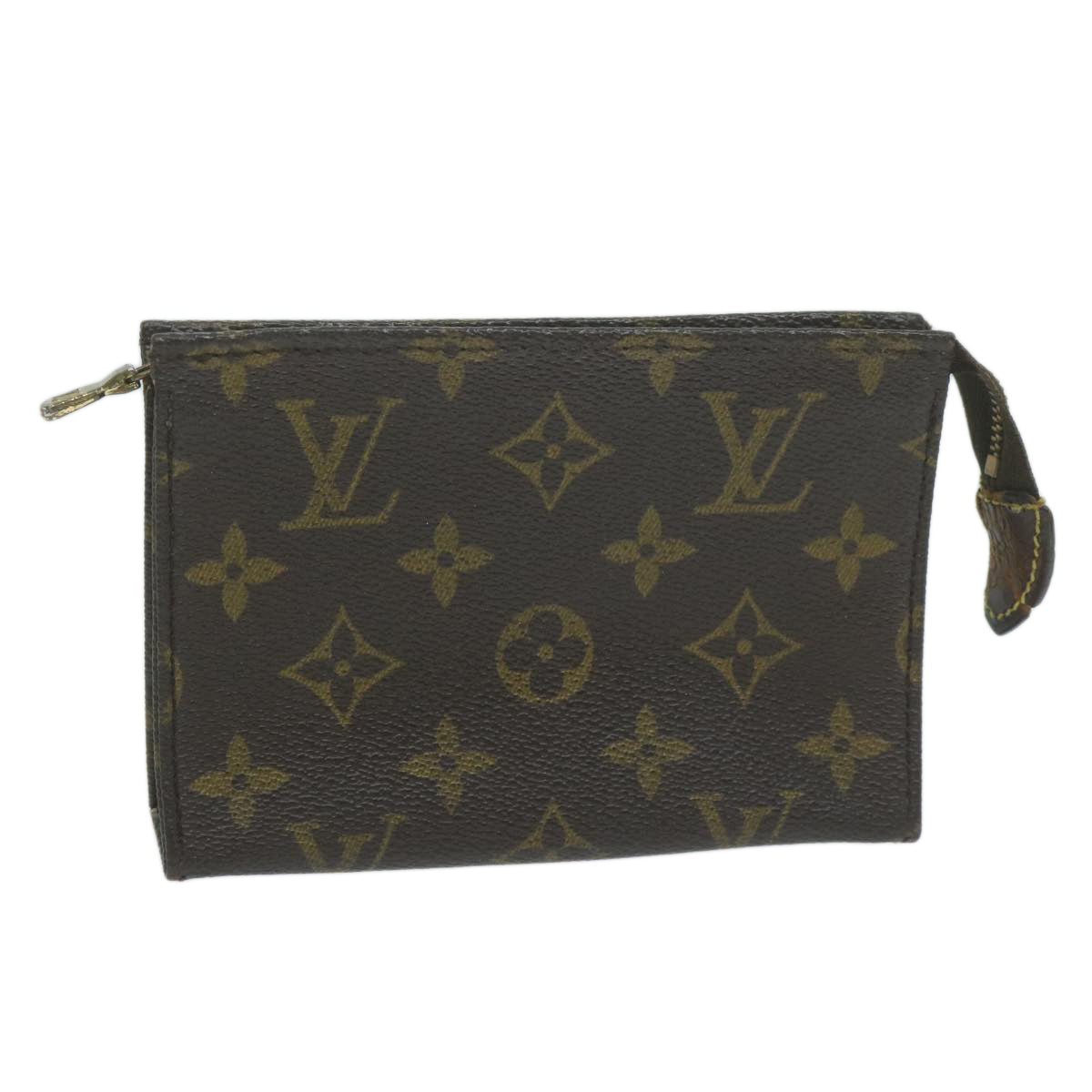 LOUIS VUITTON Monogram Poche Toilette 15 Pouch M47546 LV Auth 64921