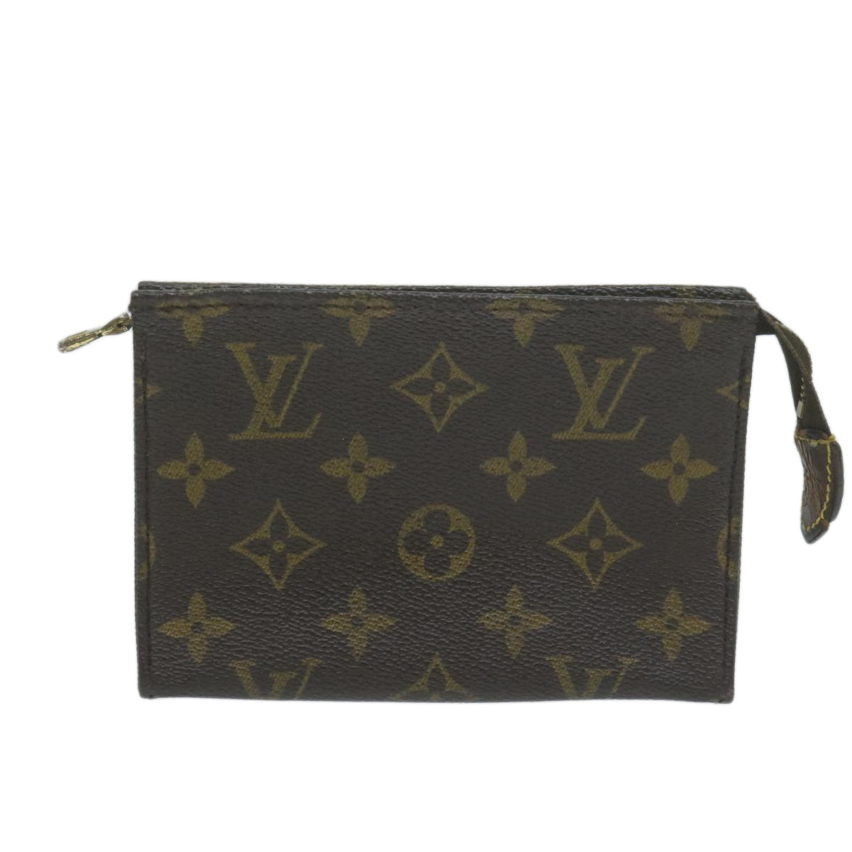 LOUIS VUITTON Monogram Poche Toilette 15 Pouch M47546 LV Auth 64921