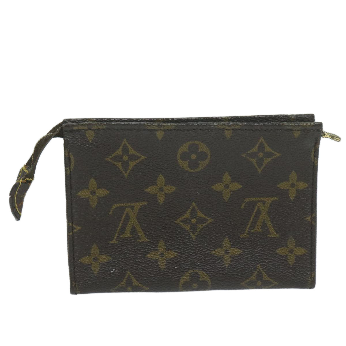 LOUIS VUITTON Monogram Poche Toilette 15 Pouch M47546 LV Auth 64921