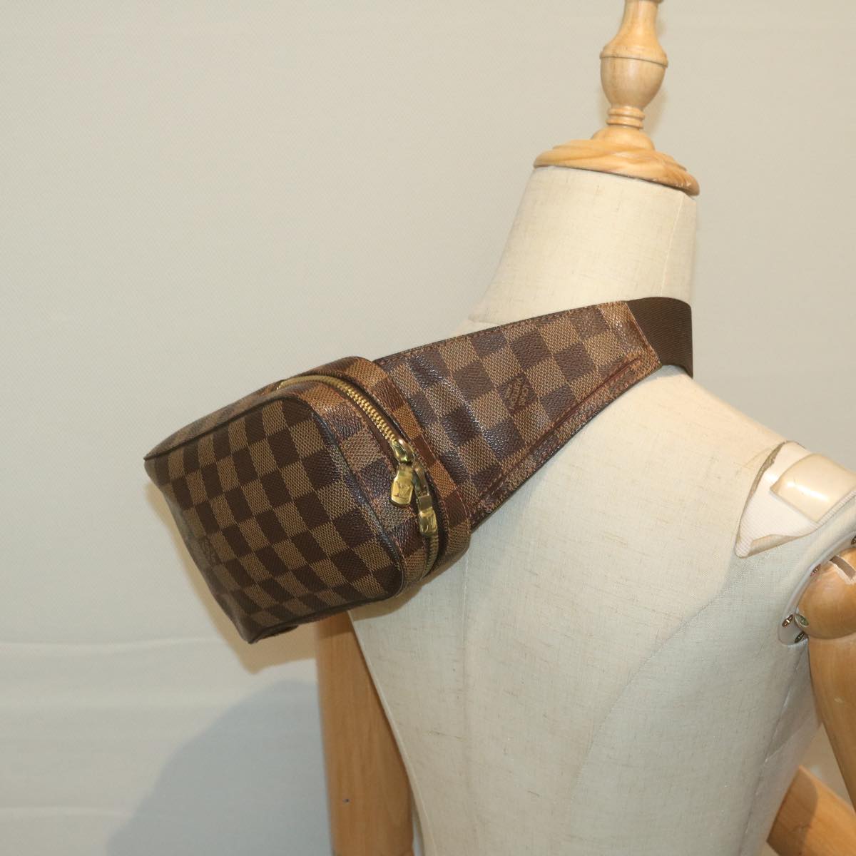 LOUIS VUITTON Damier Ebene Geronimos Shoulder Bag N51994 LV Auth 64932