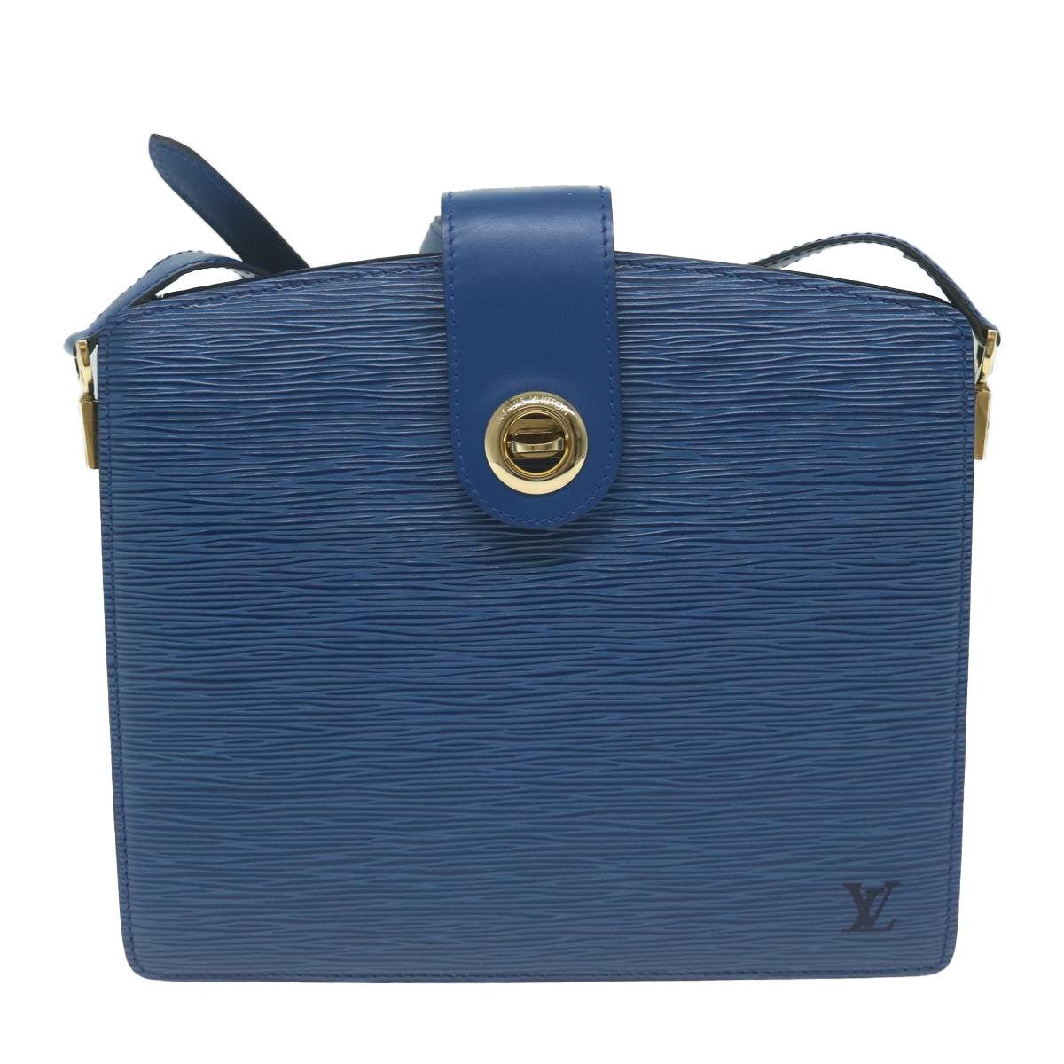 LOUIS VUITTON Epi Capucines Shoulder Bag Blue M52345 LV Auth 64951