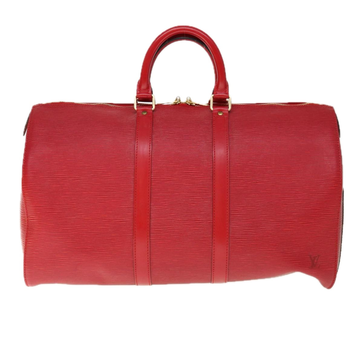 LOUIS VUITTON Epi Keepall 45 Boston Bag Red M42977 LV Auth 64974