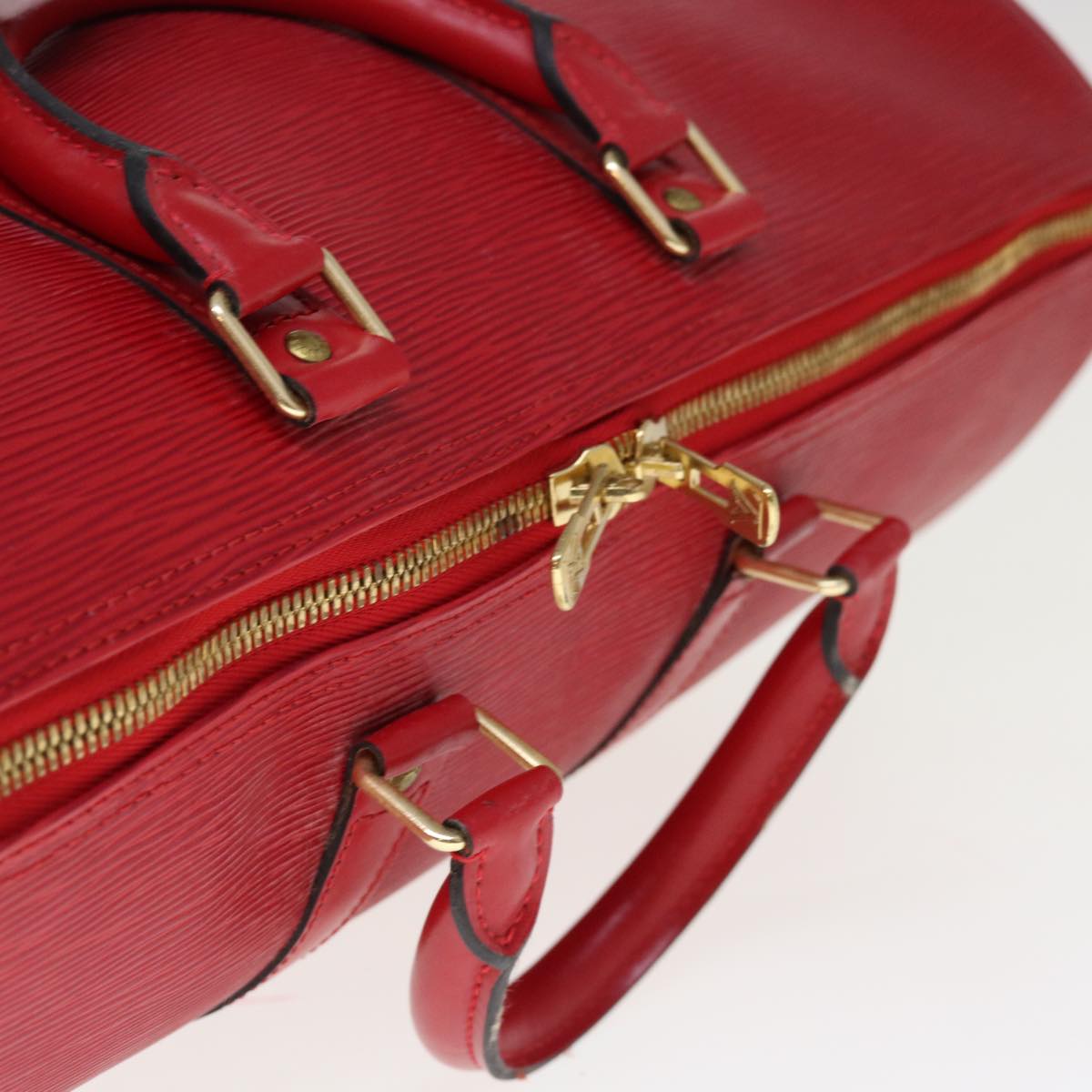 LOUIS VUITTON Epi Keepall 45 Boston Bag Red M42977 LV Auth 64974