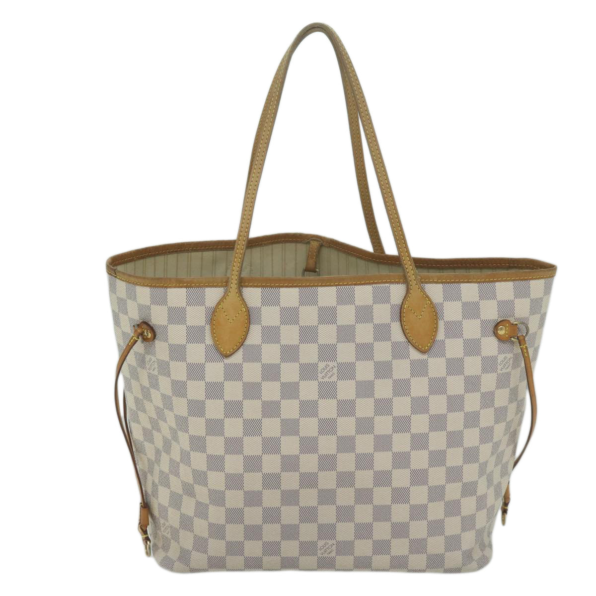 LOUIS VUITTON Damier Azur Neverfull MM Tote Bag N41605 LV Auth 65005