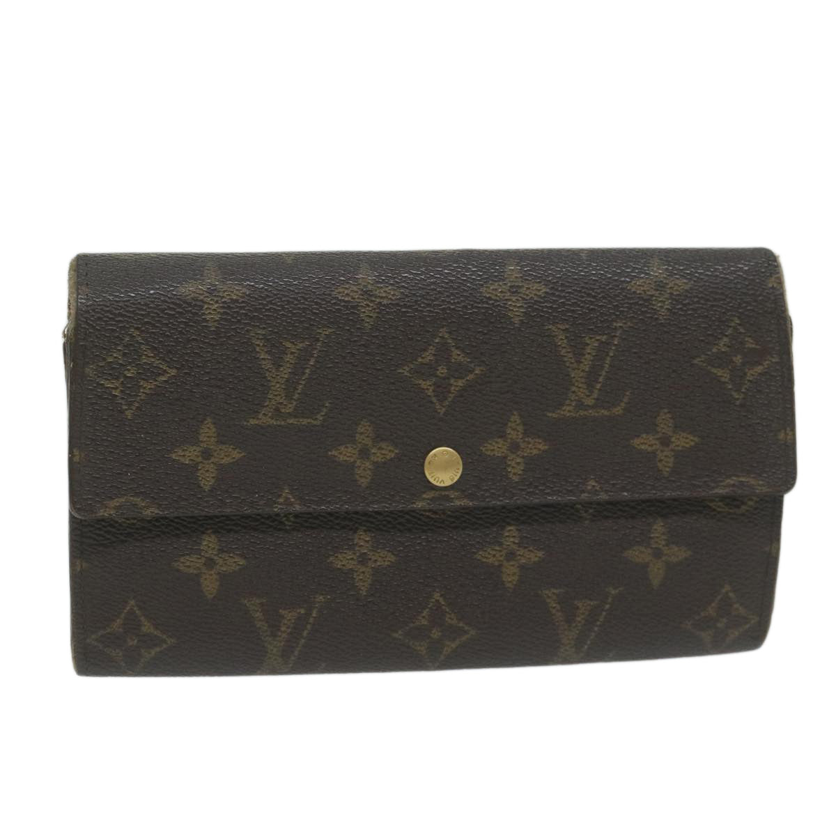 LOUIS VUITTON Monogram Pochette Porte Monnaie Credit Wallet M61725 LV Auth 65040