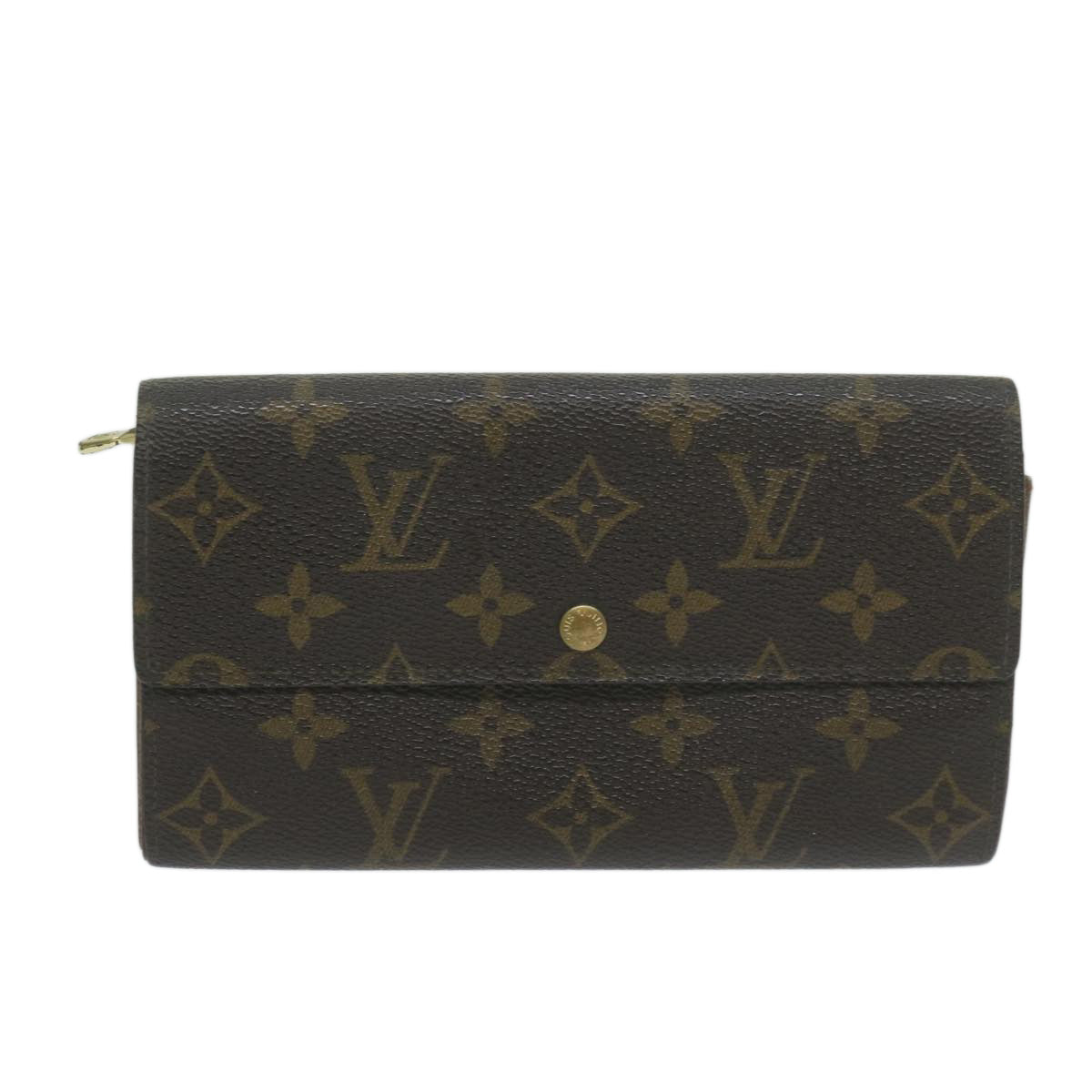 LOUIS VUITTON Monogram Pochette Porte Monnaie Credit Wallet M61725 LV Auth 65041