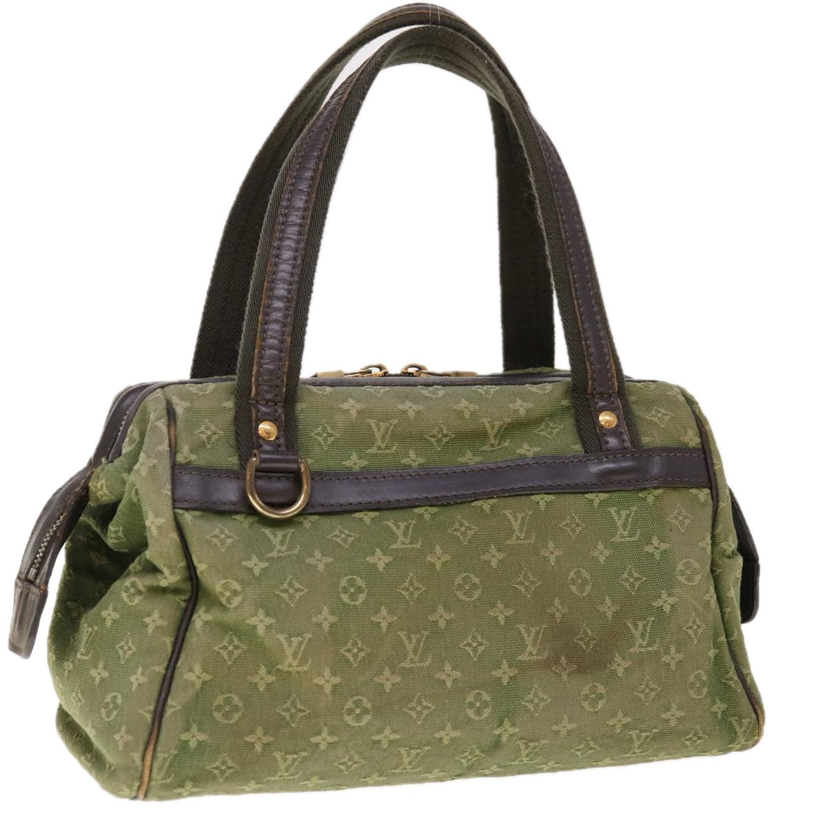 LOUIS VUITTON Monogram Mini Josephine PM Hand Bag TST Khaki M92415 LV Auth 65059