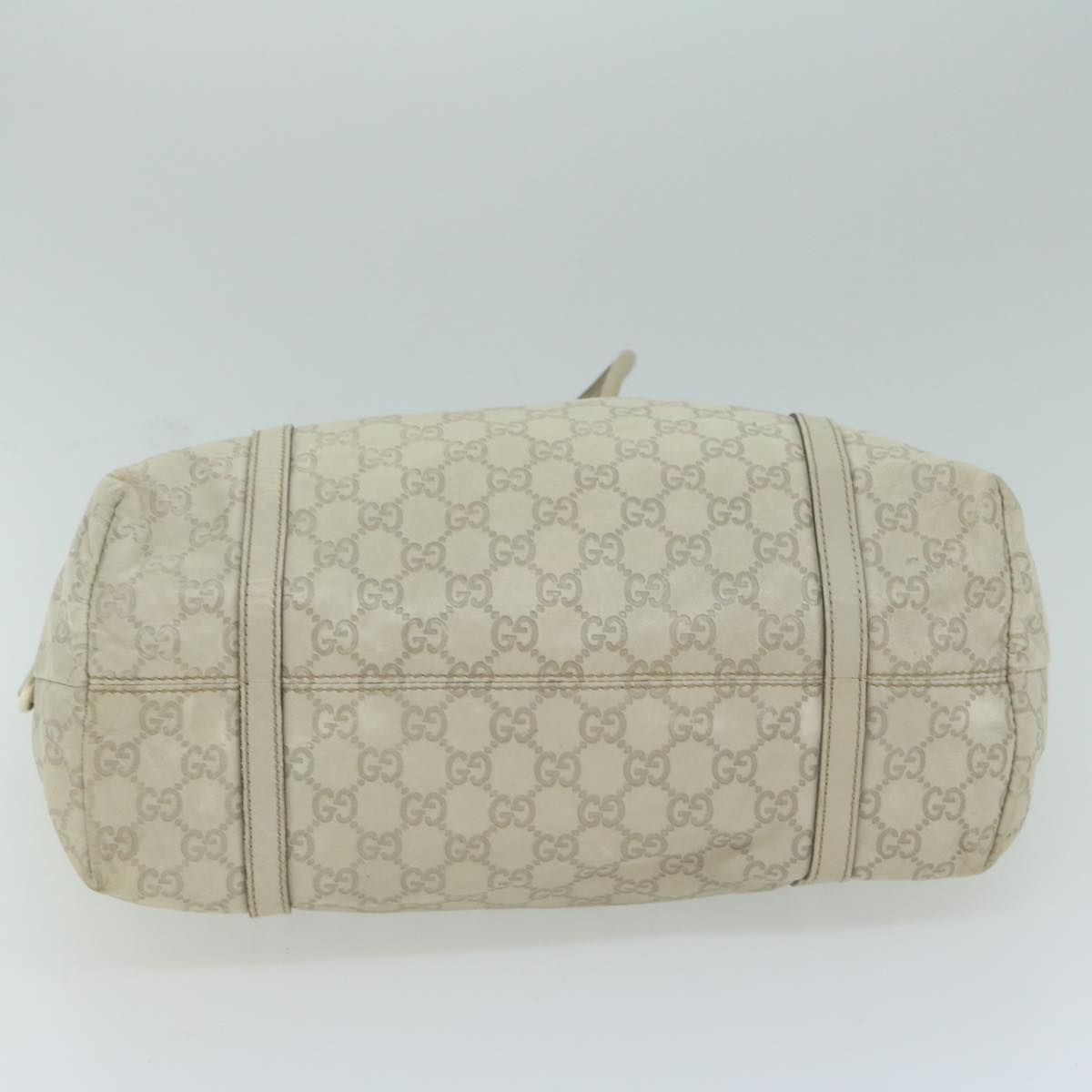 GUCCI GG Canvas Guccissima Tote Bag Cream 197953 Auth 65093