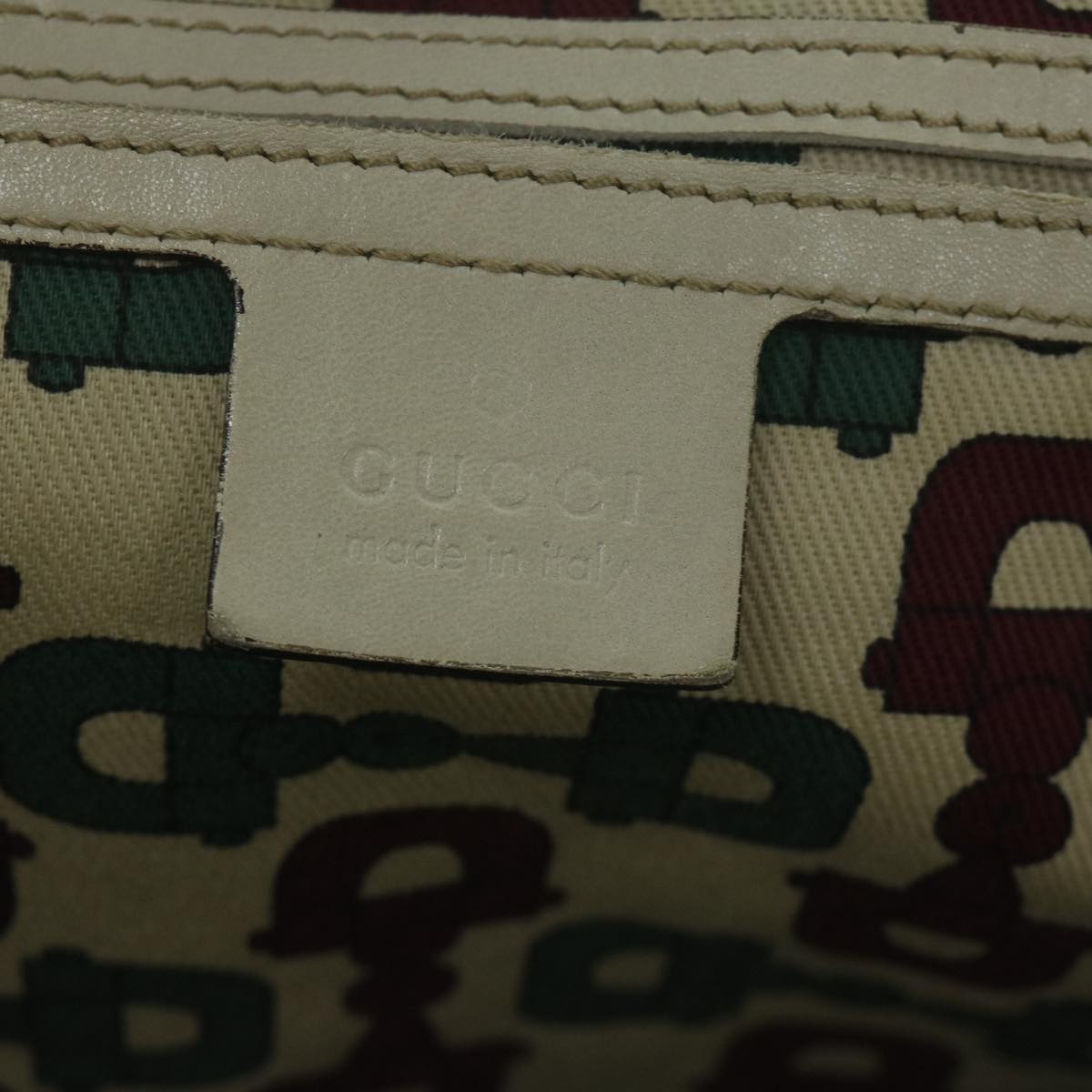 GUCCI GG Canvas Guccissima Tote Bag Cream 197953 Auth 65093