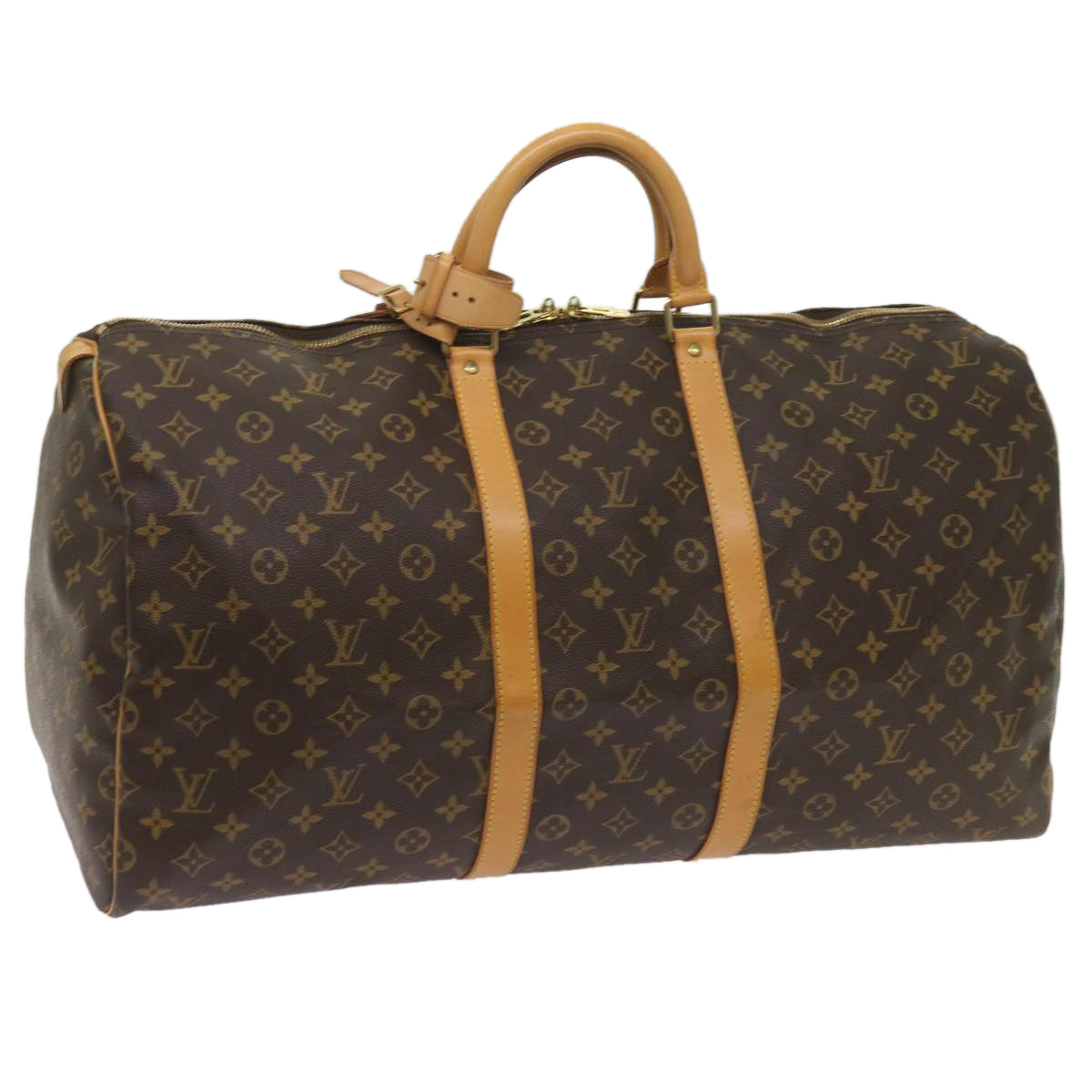 LOUIS VUITTON Monogram Keepall 55 Boston Bag M41424 LV Auth 65115