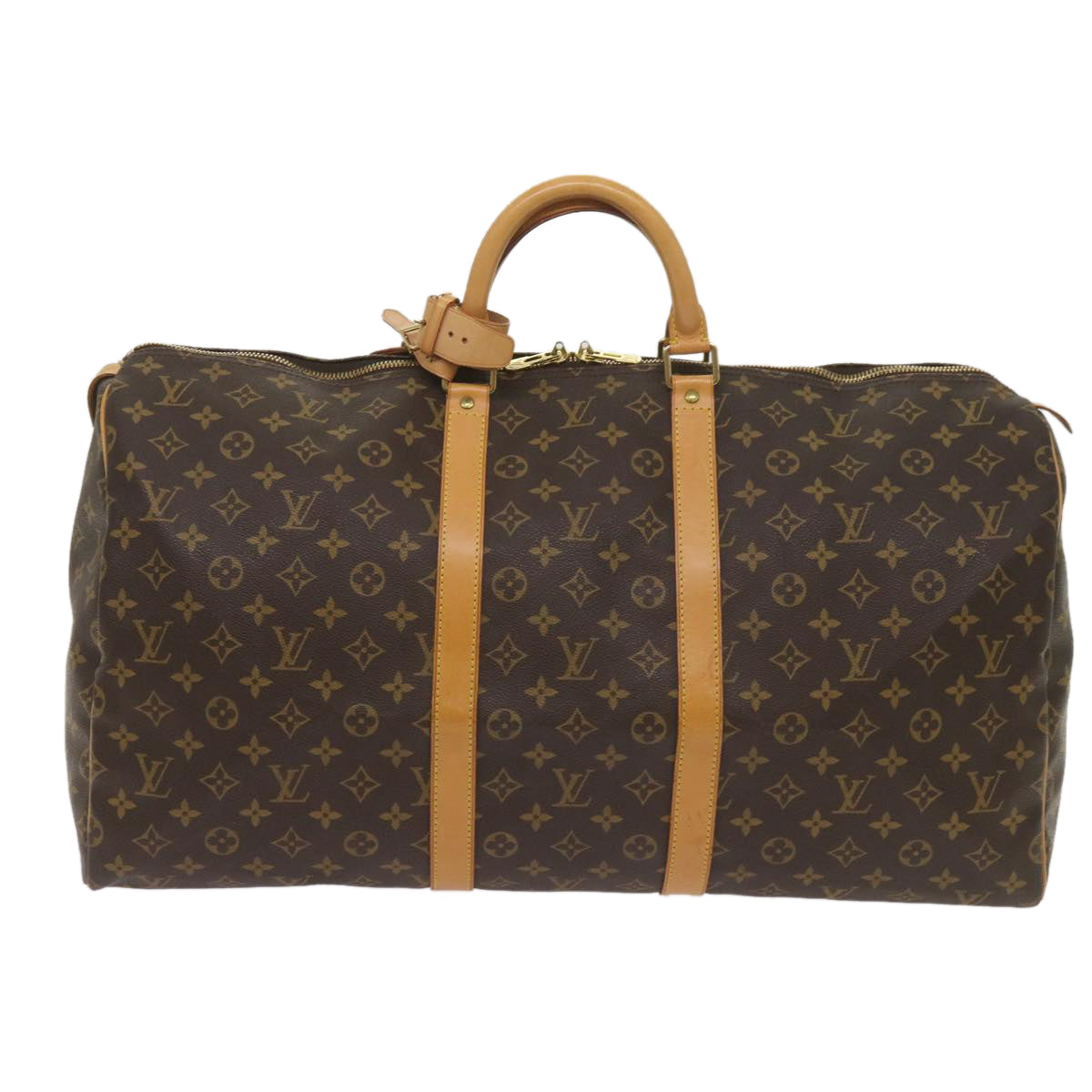 LOUIS VUITTON Monogram Keepall 55 Boston Bag M41424 LV Auth 65115