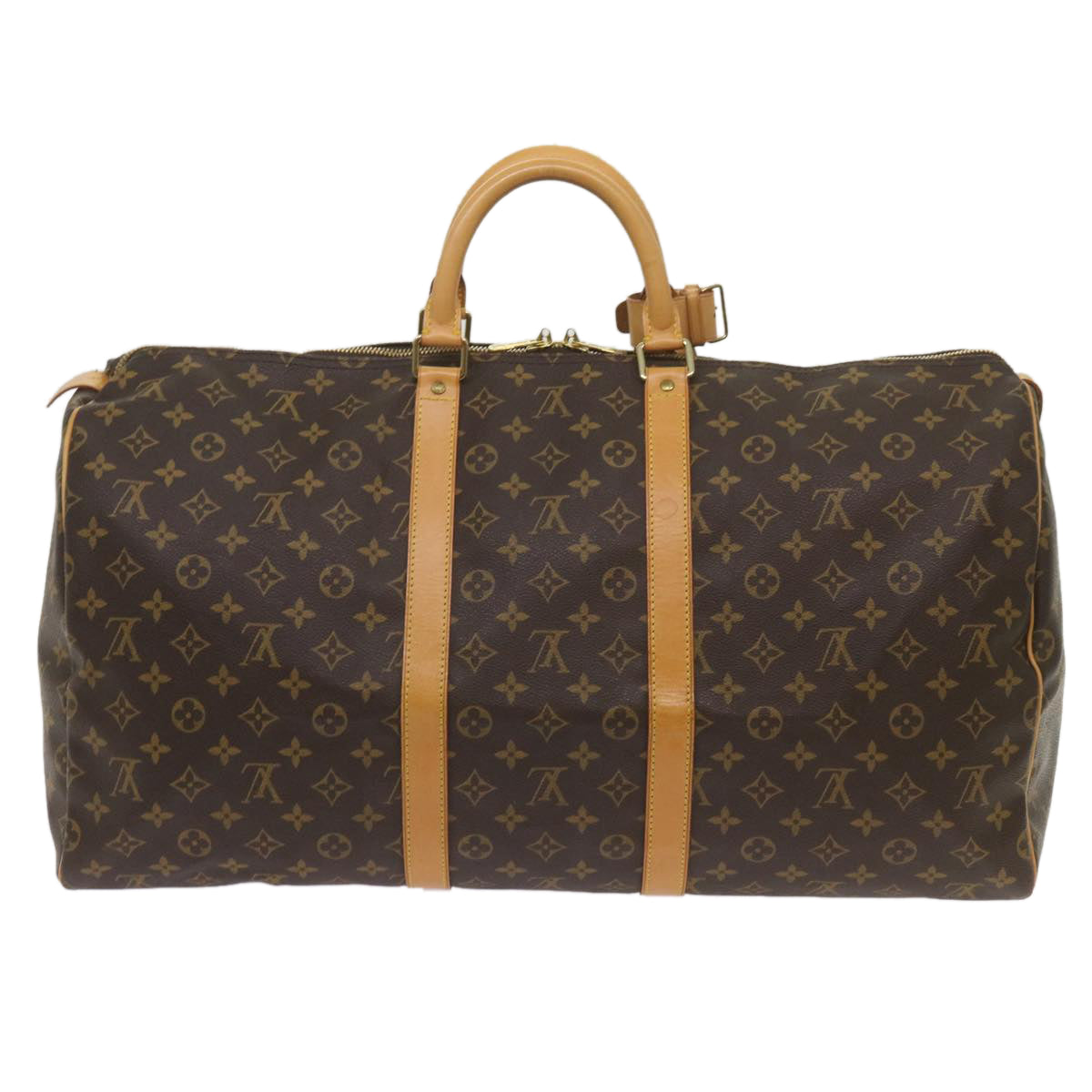 LOUIS VUITTON Monogram Keepall 55 Boston Bag M41424 LV Auth 65115